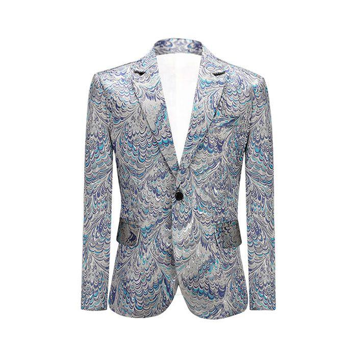 メンズ舞台ステージ衣装 ジャケット単品 礼服 フォマール ジャケット 一つボタン ジャガード コンサート 発表会 忘年会 合唱団 司会 紳士服 舞台 パーティー 演30%までに制限