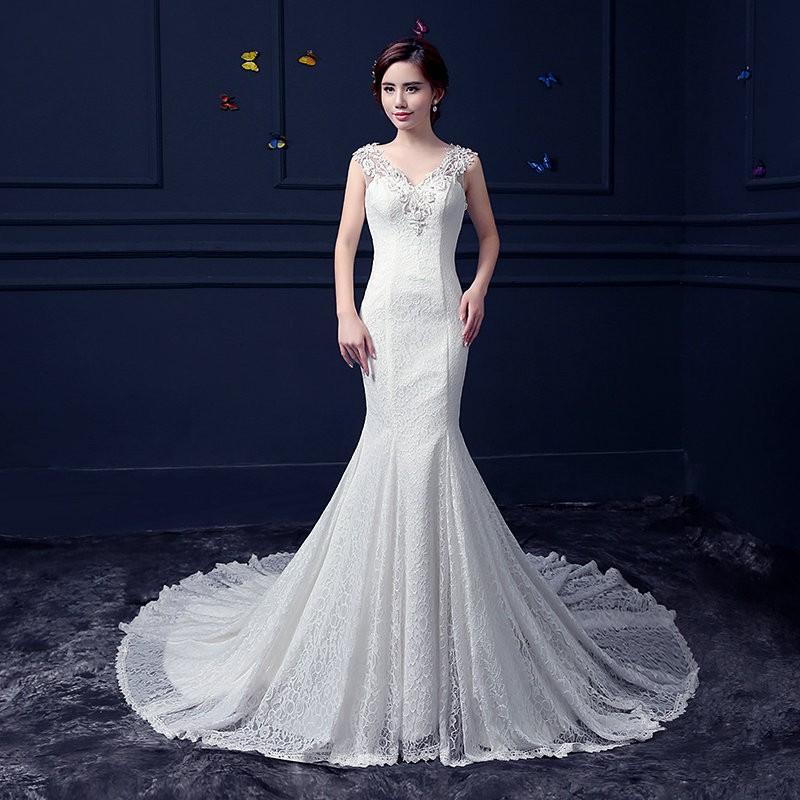 ウエディングドレス 安い ウエディングマーメイドドレス 二次会 花嫁 マーメイドドレス ロング 結婚式 ブライダル 披露宴 ウェディングドレス 大きいサイズ