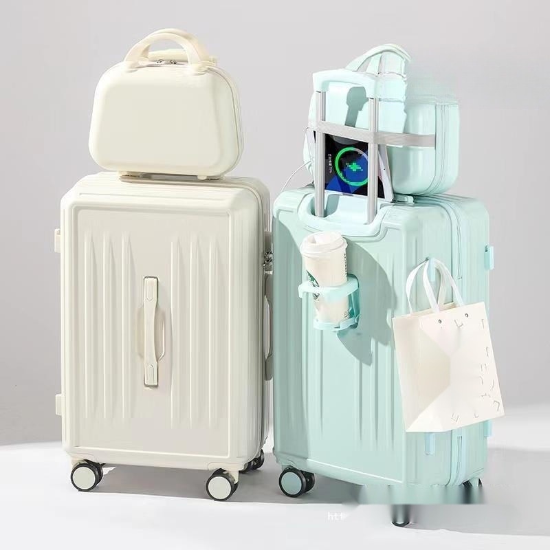 女性用スーツケース新型トロリーケース丈夫で耐久性のあるインチ母子用ボックス旅行搭乗パスワードレザースーツケース