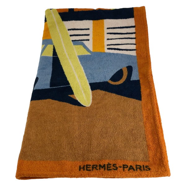 【新品タグ付き】HERMES 赤 フェイスタオル 新品タグ付き】HERMES 赤 フェイスタオル