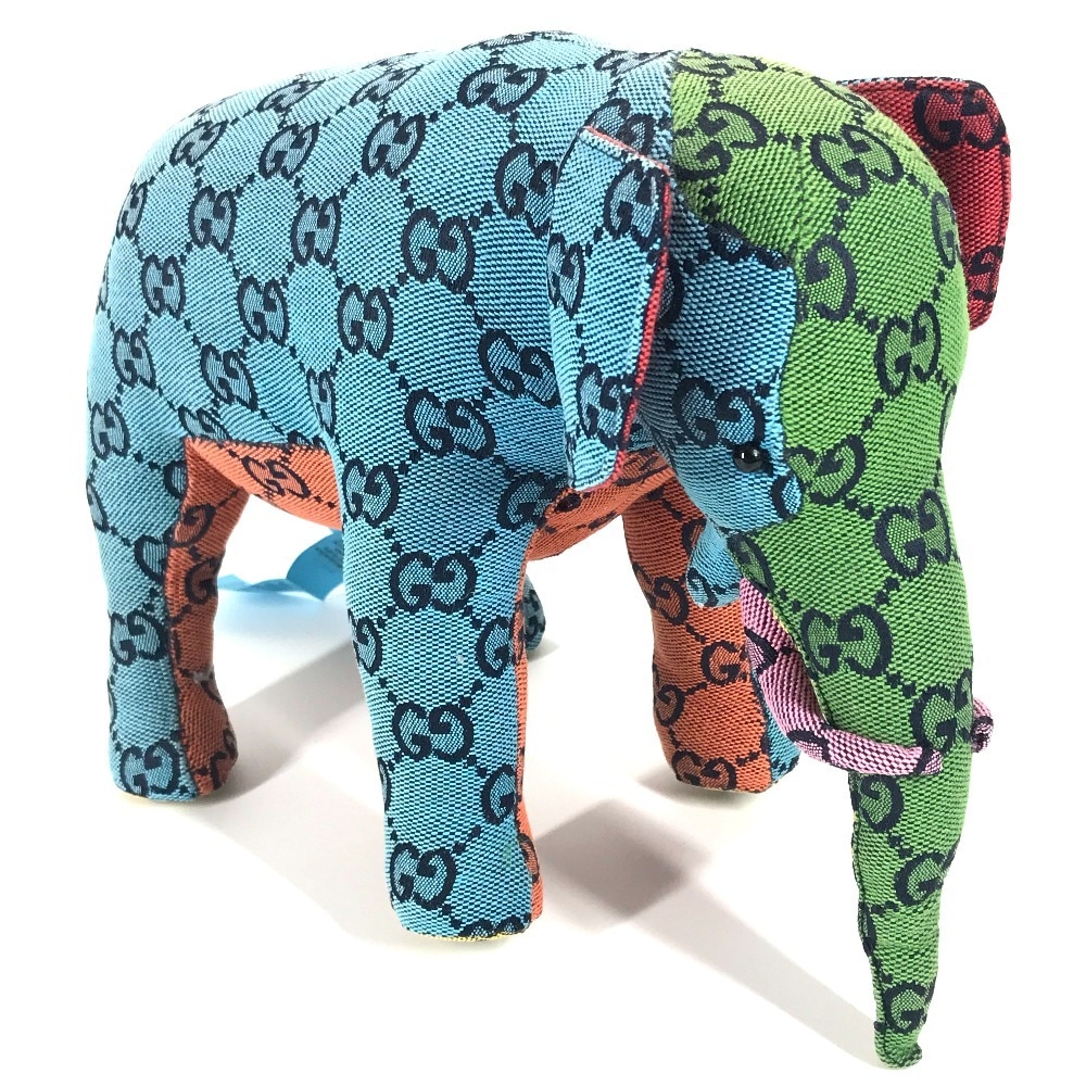 ぬいぐるみ 670233 象 アニマル GG デコラティブ 人形 インテリア ファブリック マルチカラー