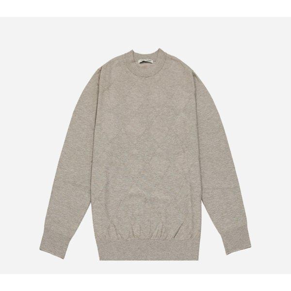 アーガイル組織モックネックラウンドニットCDAAKR331582_IC