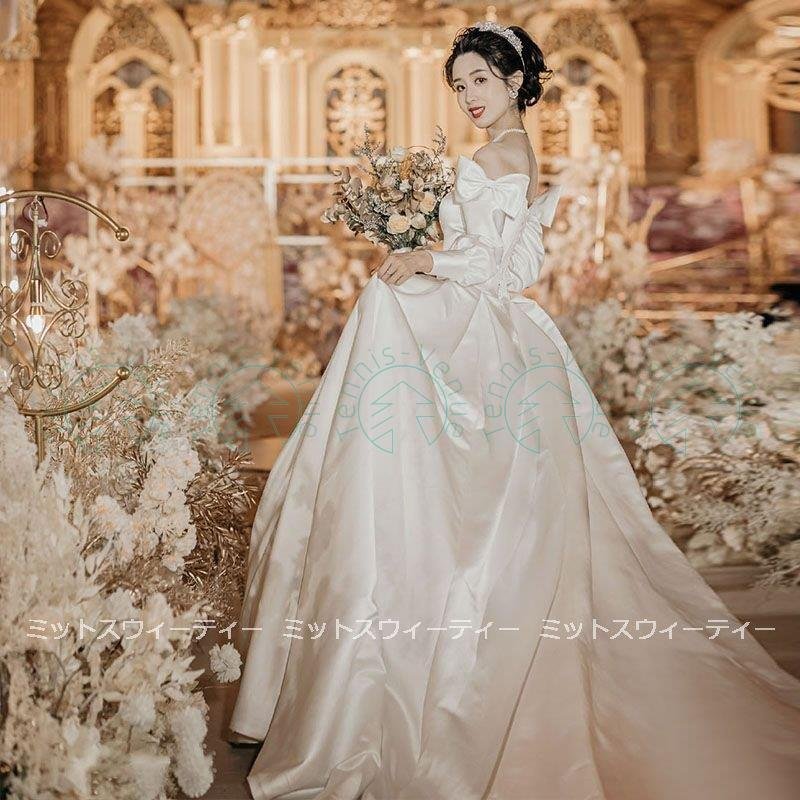ウェディングドレス 長袖 オフショルダー aラインドレス ウエディングドレス 二次会 花嫁 パーティ 12,349円
