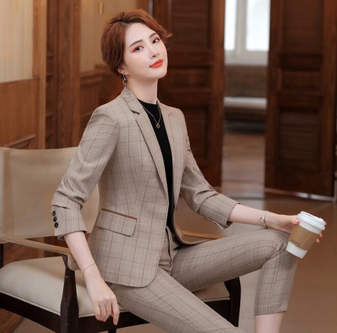 スーツ レディース ママスーツ チェック柄　ストレッチ 卒業式 卒園式 セットアップ 洗える パンツスーツ ビジネス 春夏秋冬 フォーマル 大きいサイズ 通勤 OL 入学式 入園式 セレモニー