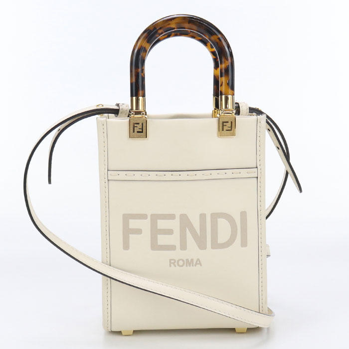 サンシャイン ショッパー ミニ FE90052 トートバッグ レザー サンシャイン ショッパー ミニ ホワイト【中古】 レディース ブランド Aランク