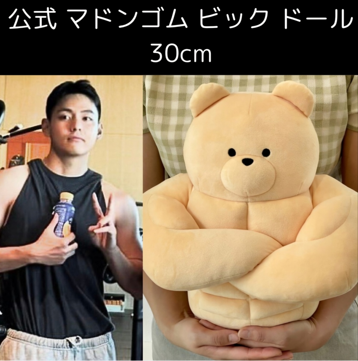 【公式】MADONGCOM 筋肉 くま　マドンゴム　30cm　ぬいぐるみ 人形 5,382円
