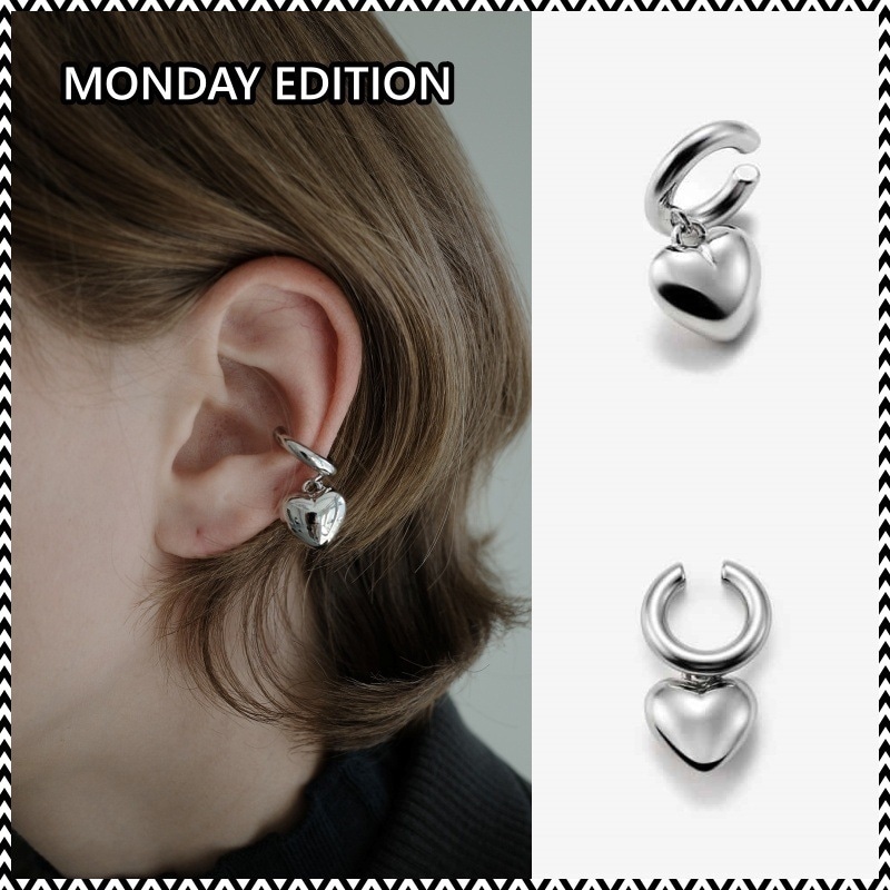 MONDAY EDITION HEART DROP PENDANT EAR CUFF