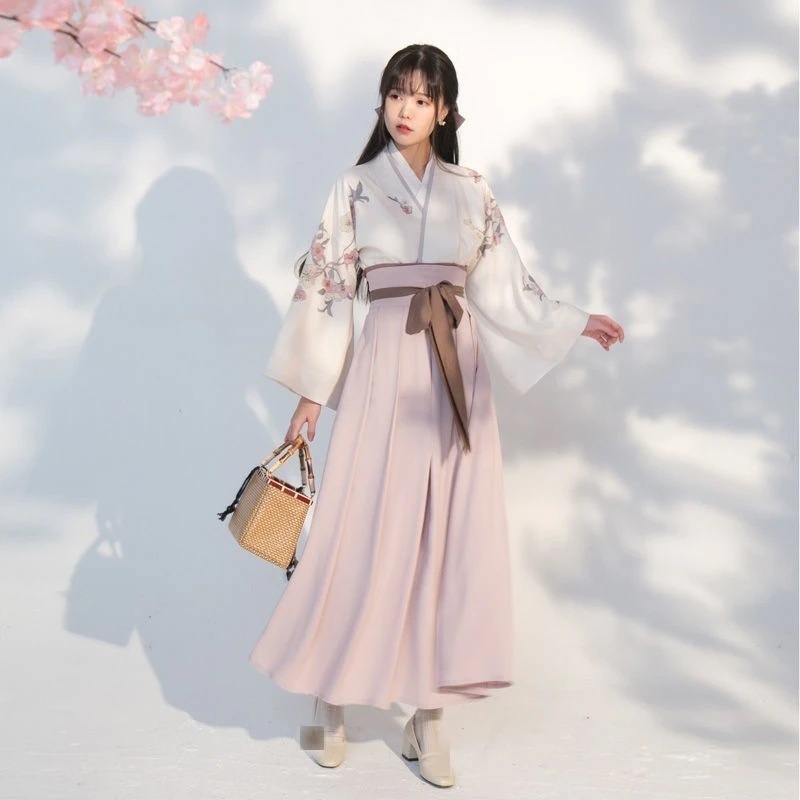 涼しく楽ちんセットアップ スーツ 韓国 韓服学生古代服毎日モデルクラス制服新鮮な改良されたクロスカラーチー腰ジャケット中国風セット