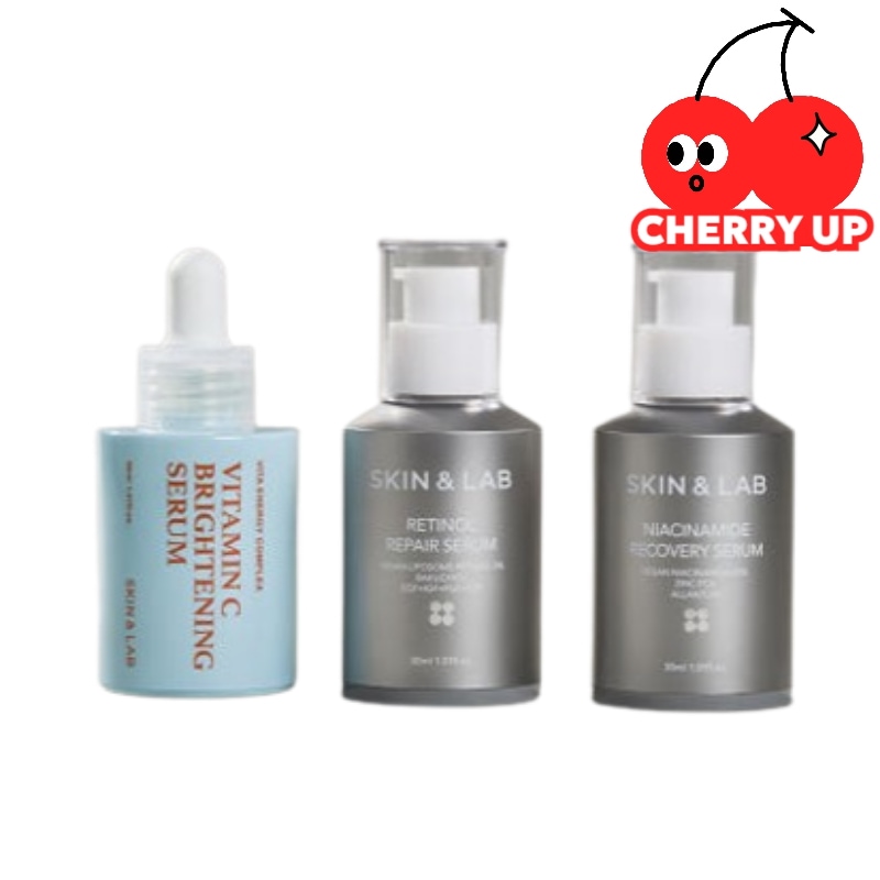 【特別セット】レチノールリペアセラム 30ml ＋ ナイアシンアミドリカバリーセラム 30ml ＋ 【ヴィーガン】ビタミンCブライトニングセラム 30ml 3点セット夜用美容液 敏感肌対応