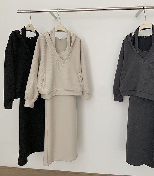 Qoo10] 2点セット 春秋 セット キャミソールワ