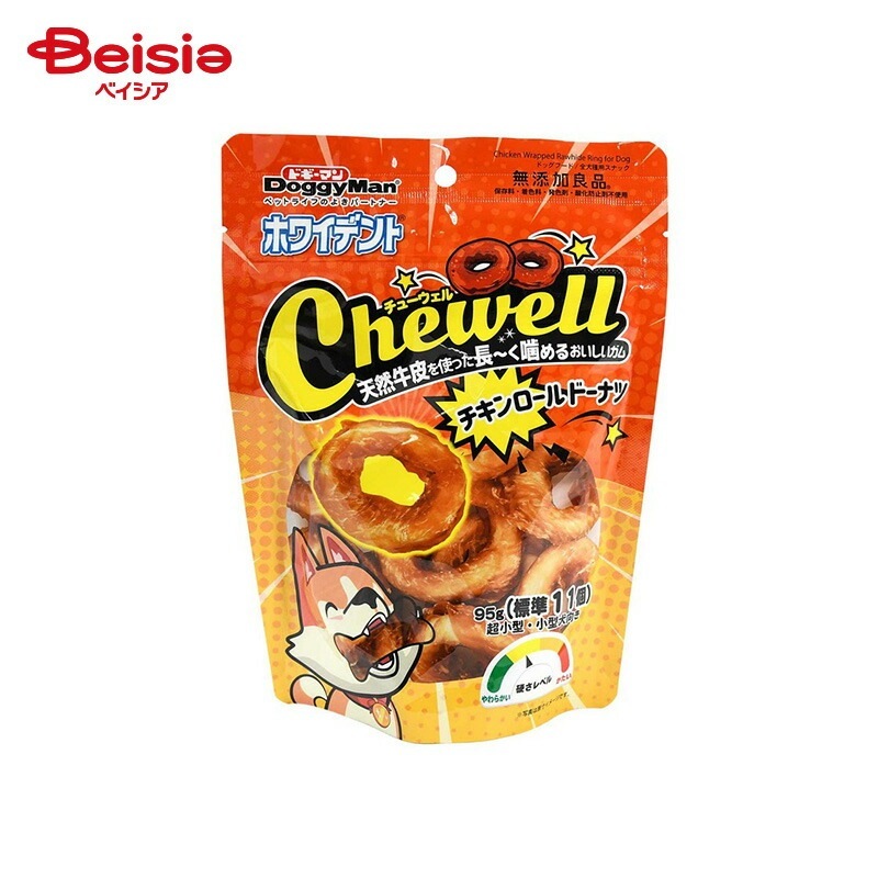ドギーマンハヤシ ホワイデント Chewell チキンロールドーナツ 95g×12個 ペット