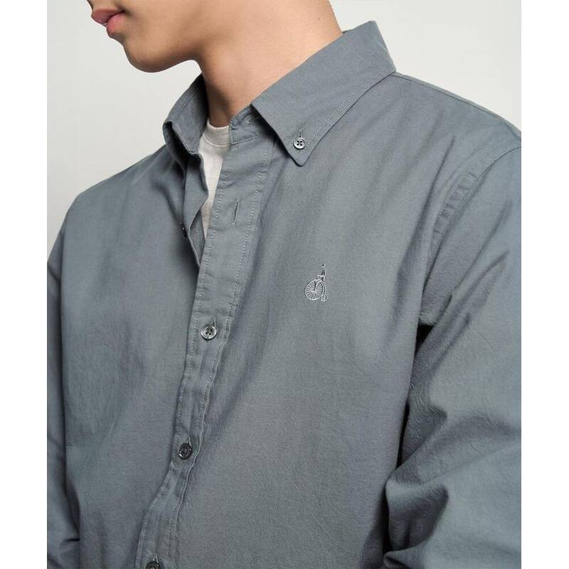 BEANPOLE MEN ライトブラッシュドツイル ソリッドシャツ カーキ BC6164C11H 344316