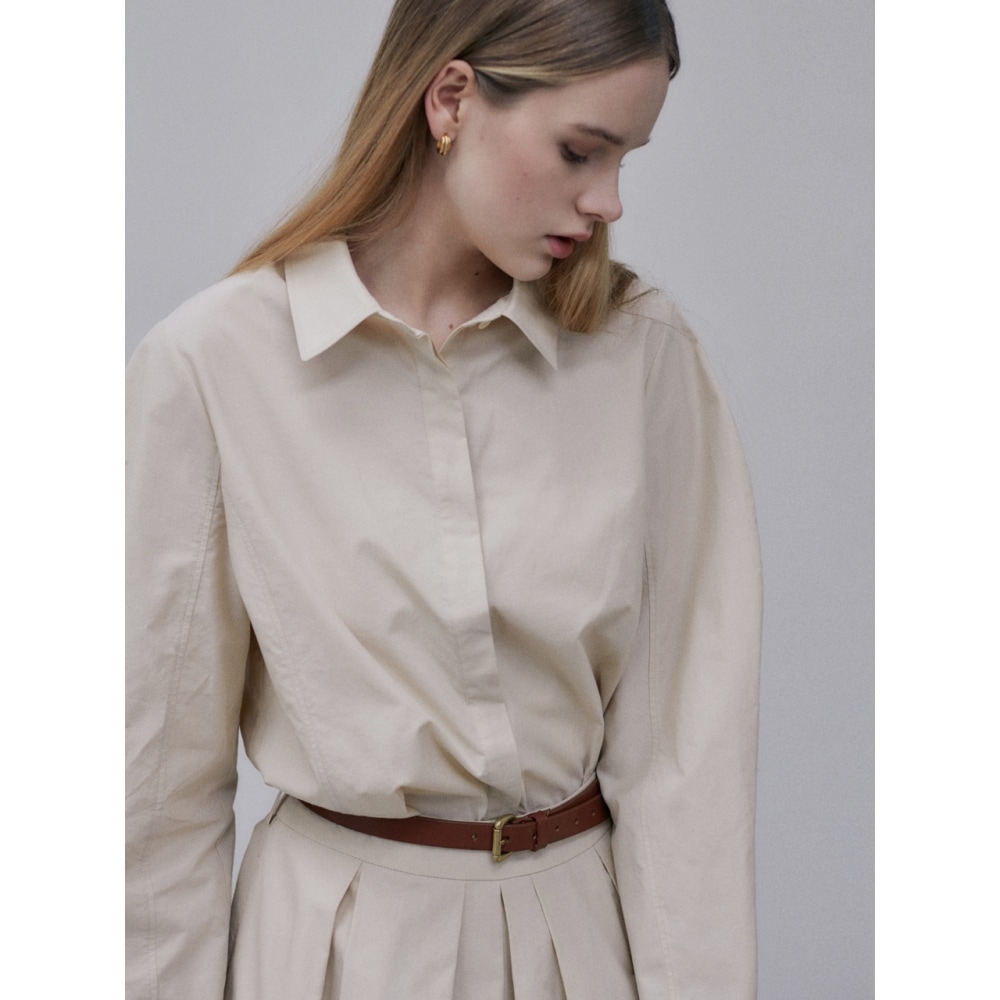 LOEUVRE(ロユーブル) ボリューム袖隠しボタンブラウス SW3SB127 91