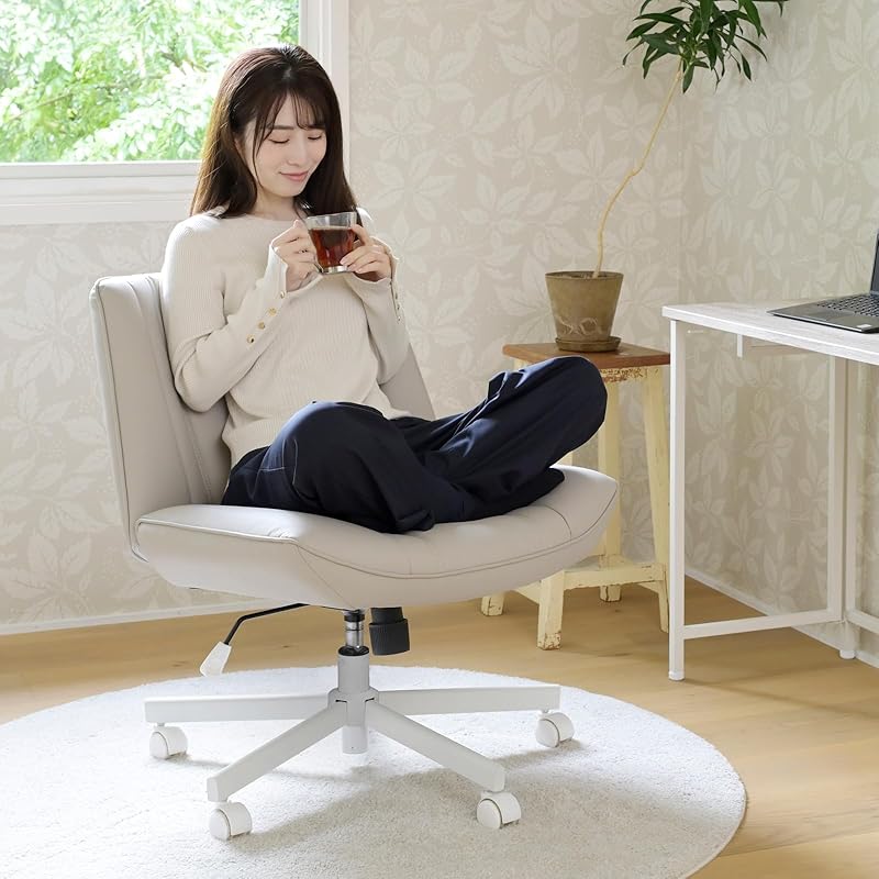 チェア あぐらチェア ソファ 一人掛け ゆったり 室内 いす 椅子 キャスター付き 座面広い ゲーミングチェア オフィスチェア デスクチェア 幅68.5×奥行71.5×高さ77.5