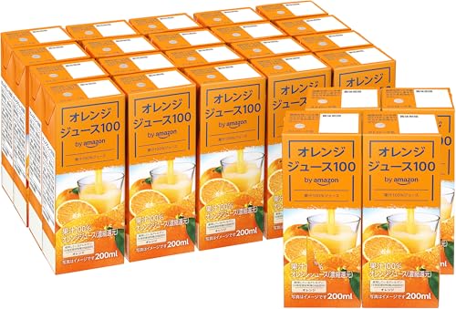 by オレンジ ジュース 100% 200ml×24本 ボトル (Happy Belly)