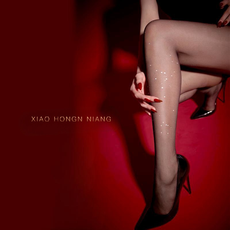 【1つ買うと10つ無料】512ピン超薄型シルキー高密度スパンコン-スピードダイヤモンドフラッシュストッキングホワイトピュアオープングレードブラックシルクパンスト