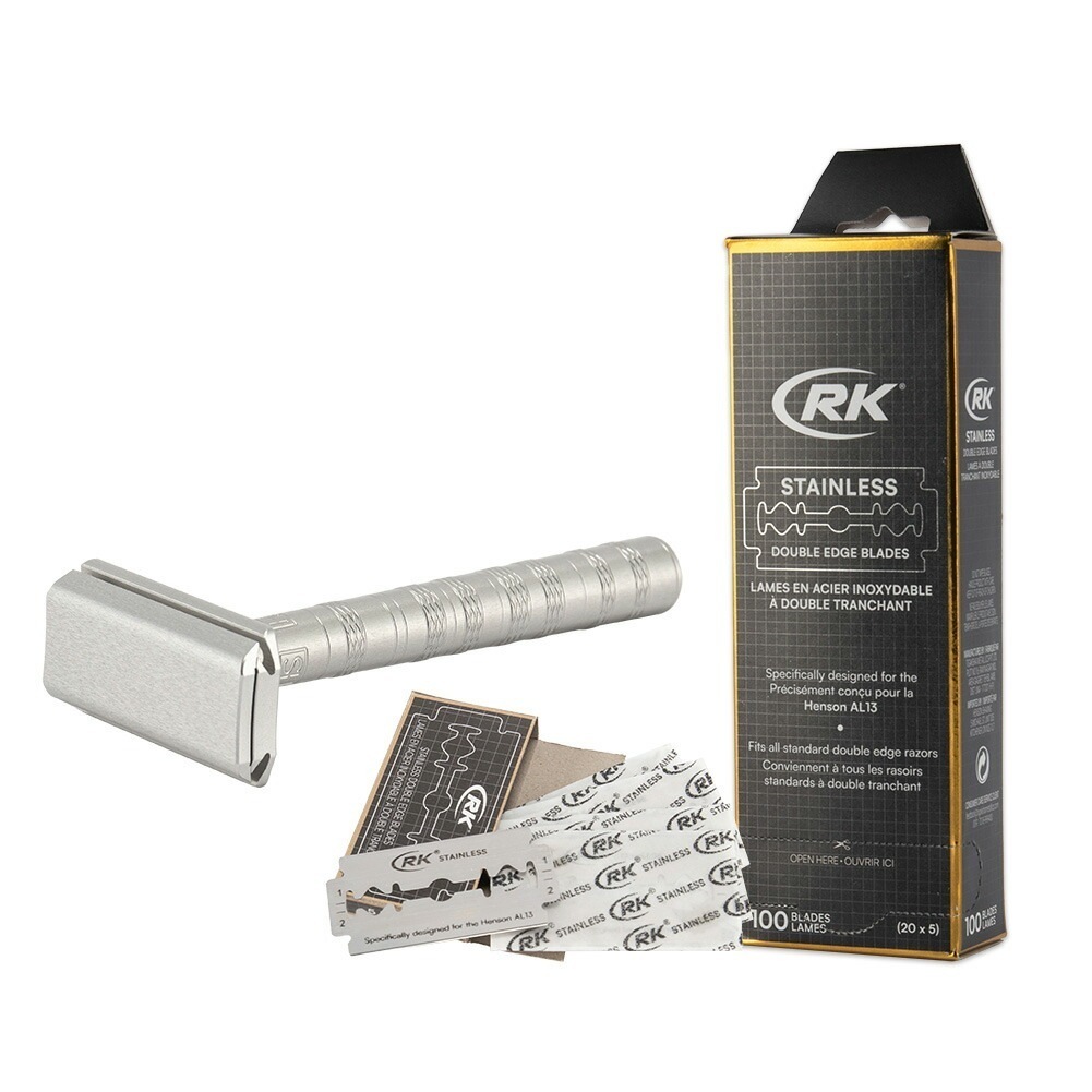 髭剃り カミソリ 剃刀 T字カミソリ 替刃105枚付 AL13 シェーバー 髭 ヒゲ 一枚刃 両刃
