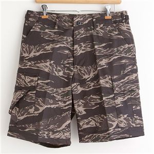 米軍 BDU カーゴ ショートパンツ L ブラックタイガー リップストップ アメリカ軍 US軍 ミリタリーパンツ 軍モノ 迷彩服 ショーツ