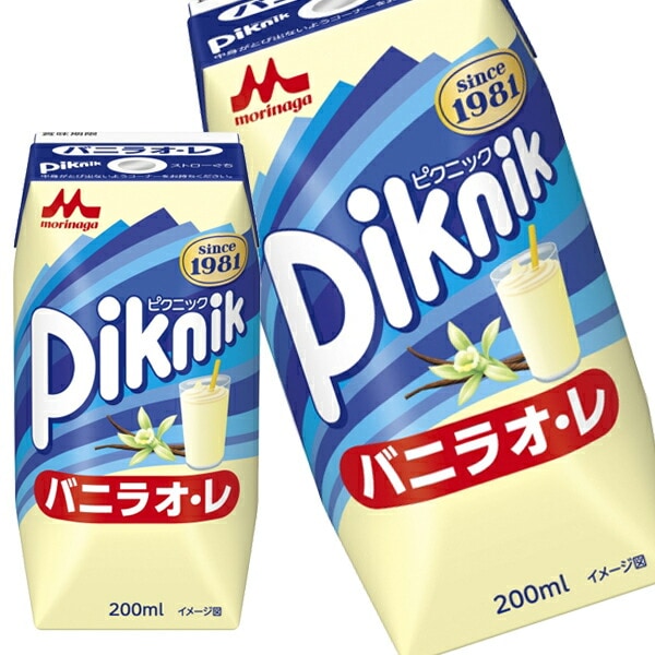 森永乳業 ピクニック バニラオレ 200ml紙パック96本[24本4箱]【34営業日以内に出荷】