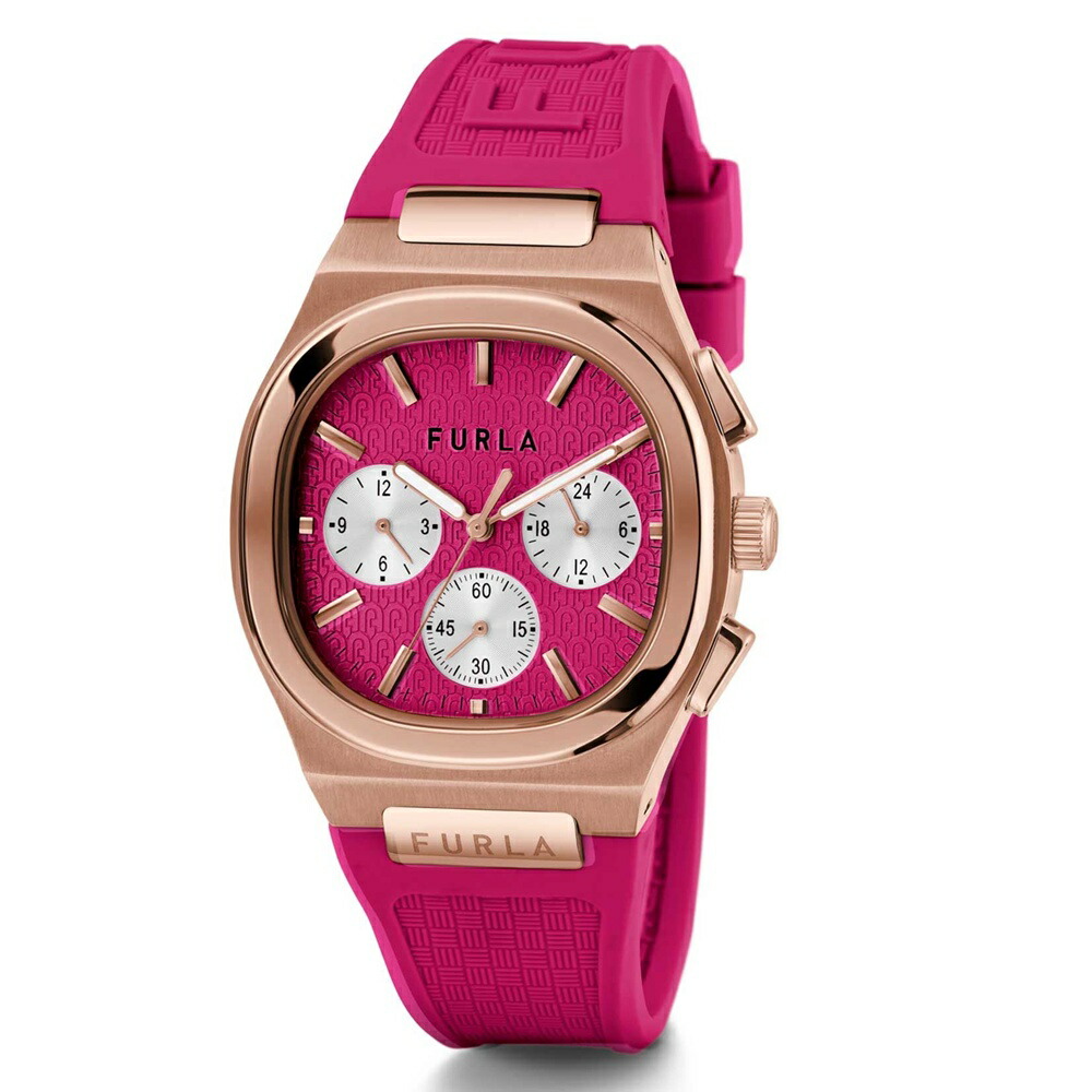 フルラ 腕時計 レディース ブランド ピンク シリコン ベルト マルチ トラベル ピンクゴールドケース ピンク文字盤 時計 シンプル かわいい おしゃれ 大人 女性 女友達 母 妻 彼女 お祝い 記念