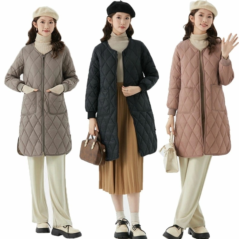 【最安値挑戦】激安販売3日送信キルティング コート ロング コート ジャケット レディース アウター 裏起毛 裏ボア 長袖 羽織り 上着 大きいサイズ ゆったり 秋冬 エアリーナイロン キルティン