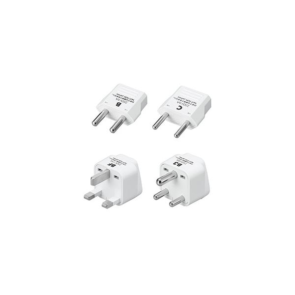 (20個セット(4個×5セット)) YAZAWA 海外用電源プラグ KPS4X5