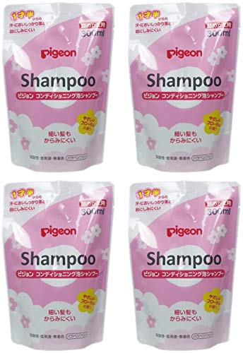 【まとめ買い】ピジョン コンディショニング 泡シャンプー やさしいフローラルの香り 詰めかえ用 300ml【×4個】