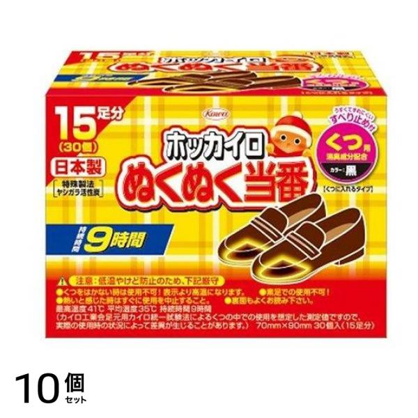 ホッカイロ ぬくぬく当番 くつ用タイプ 15足分入 10個セット