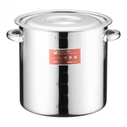 遠藤商事 SAモリブデン 寸胴鍋 (目盛付・手付) 27cm AZV10027