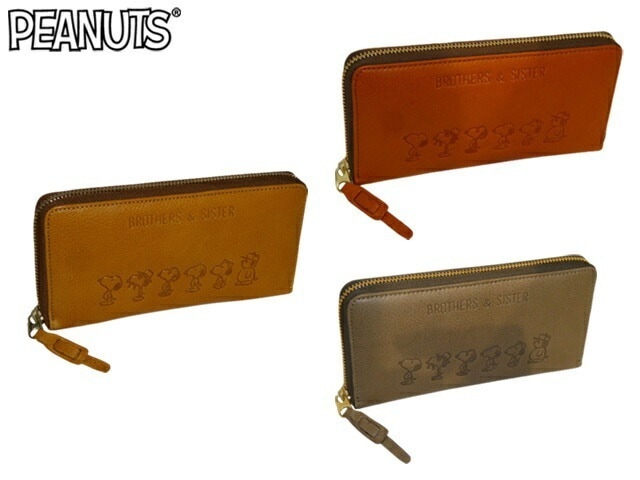 SNOOPY スヌーピー ピーナッツ ラウンドファスナー R束入れ 73231 gemu56