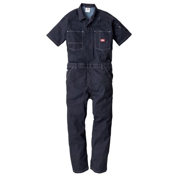 D752 INDIGO 5L インディゴ ストレッチデニム半袖ツナギ