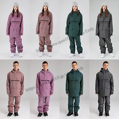 [迅速な出荷] ウィンタースポーツ ウェア スキーウェア ユニセックス スキー 光反射 男女兼用 上下セット