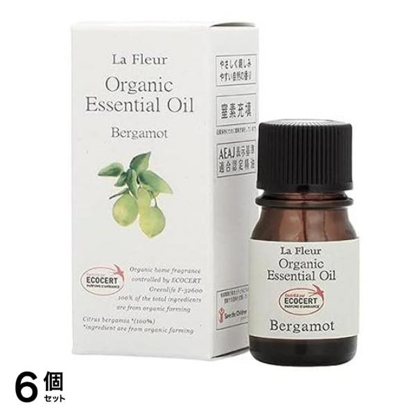 LaFleur(ラ・フルール) オーガニックエッセンシャルオイル ベルガモット 2mL 6個セット