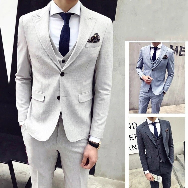 二つボタン 3ピーススーツ ビジネススーツ メンズ スリムスーツ 卒業式 結婚式 就職 二次会 新生