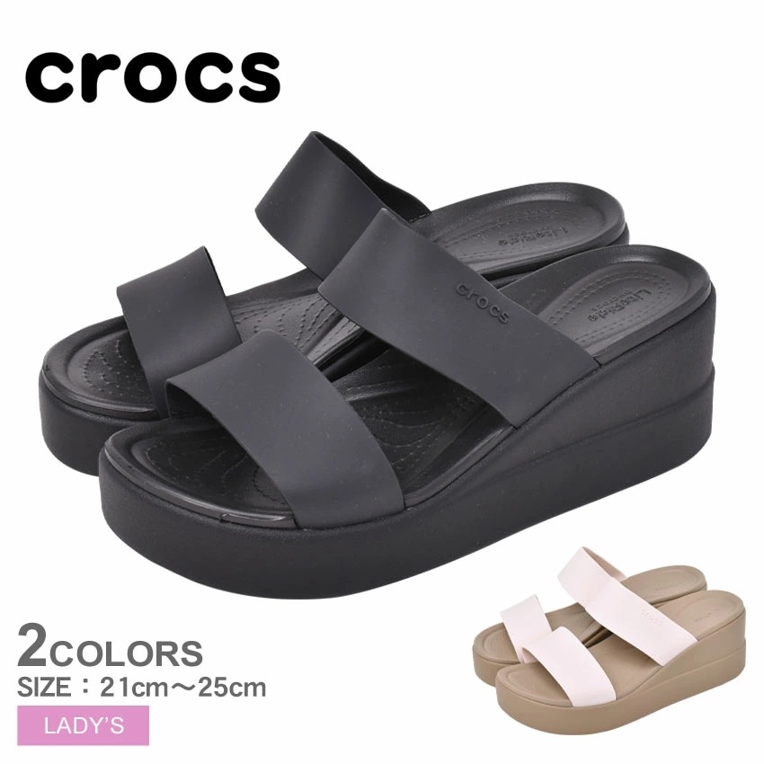 クロックス Crocs サンダル ブルックリン ミッド ウェッジ Brooklyn Mid Wedge 6219 レディース ストラップ つっかけ カジュアル 大人 スポーティ おしゃれ 室内履き