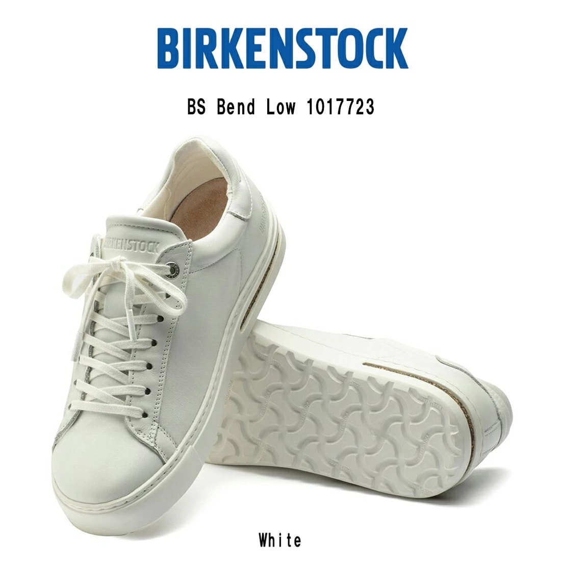 BIRKENSTOCK ベンド ロー スニーカー シューズ レギュラー レザー ホワイト ユニセックス メンズ レディース ビルケン Bend Low 1017723