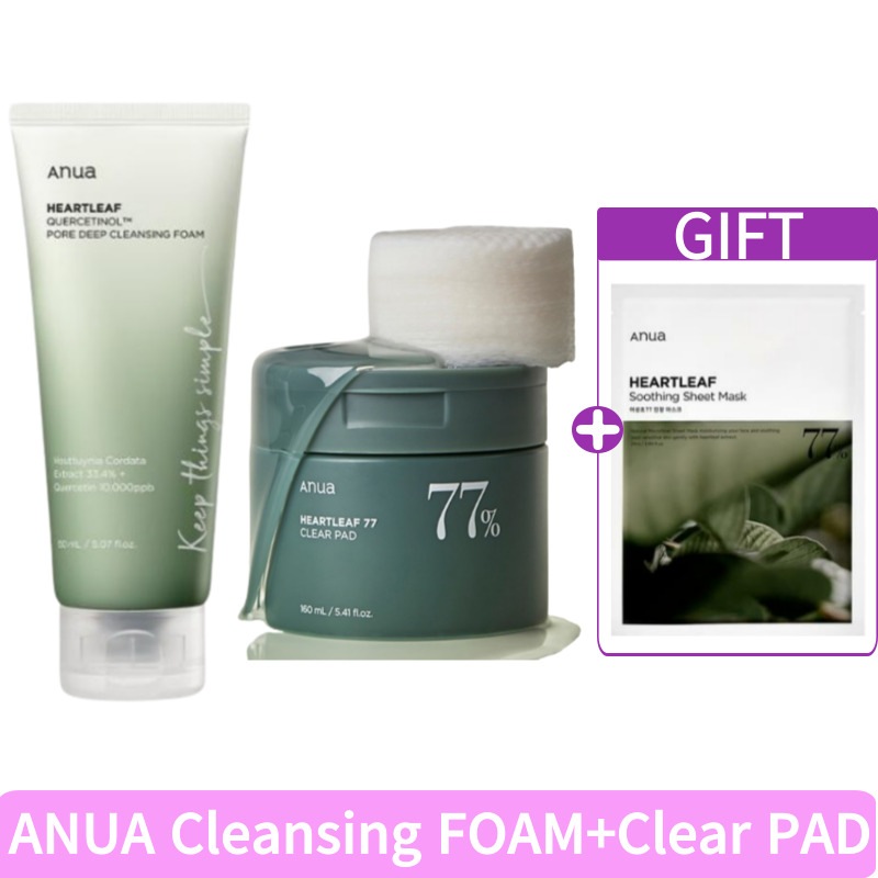 [アヌアパック贈呈] ドクダミ クオセチノール 毛穴 ディープ クレンジングフォーム150ml+ドクダミ77 クリアパッド70枚