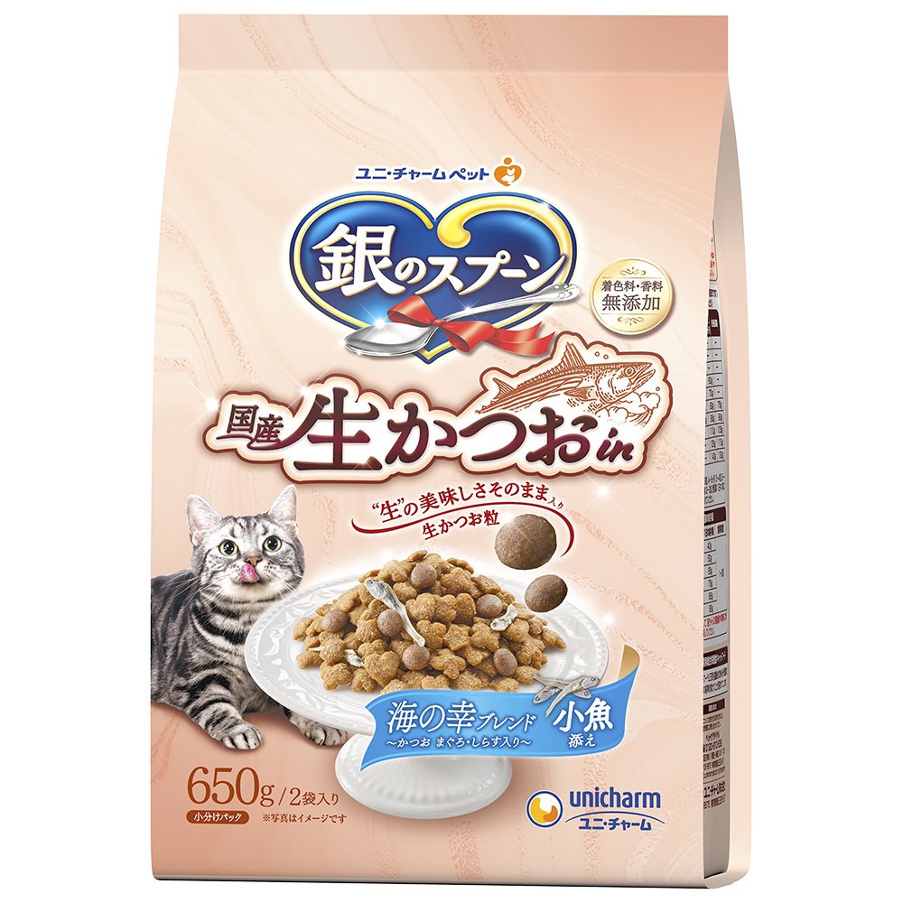 キャットフード　国産生かつおｉｎ　海の幸ブレンド小魚添え　６５０ｇX９　ＣＲＣ35―15―88―20―00