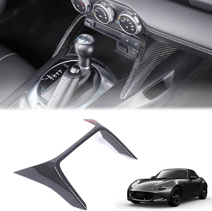 新型 マツダ ロードスター ND系 専用 コンソールパネル センターコンソールパネル サイド カバー カーボンファイバー製 取付簡単 貼付タイプ 装飾用