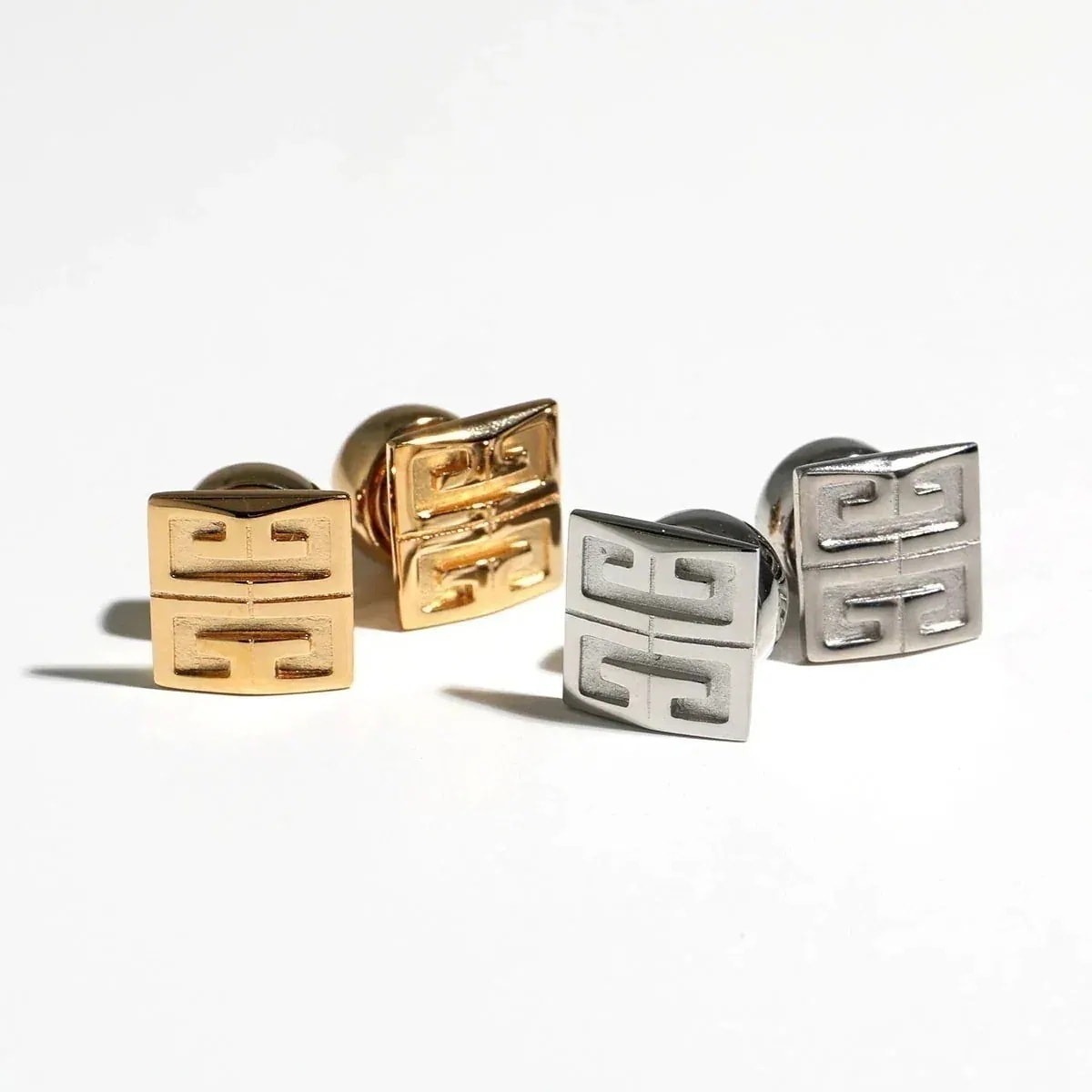 GIVENCHY ジバンシィ ピアス BF10RZ BF10S0 F003 メンズ 4G EARRINGS スタッド メタル ブラス アクセサリー ロゴ カラー
