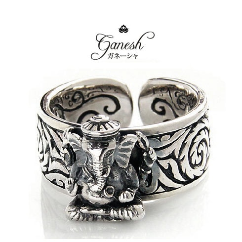 送料無料！ r0772 シルバーアクセサリー メンズ リング フリーサイズ 財産をもたらす商業と学問