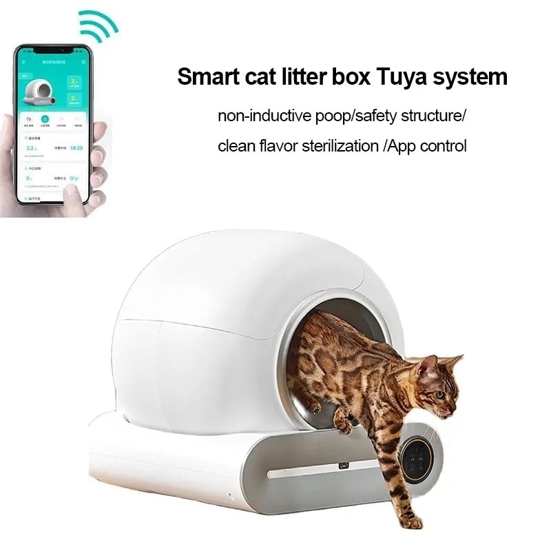 3営業日発送自動スマート猫ゴミ箱閉じた猫ゴミ箱セルフクリーニングアプリケーションコントロールイオン香りペットトイレ用ゴミ箱トレイ 56,135円