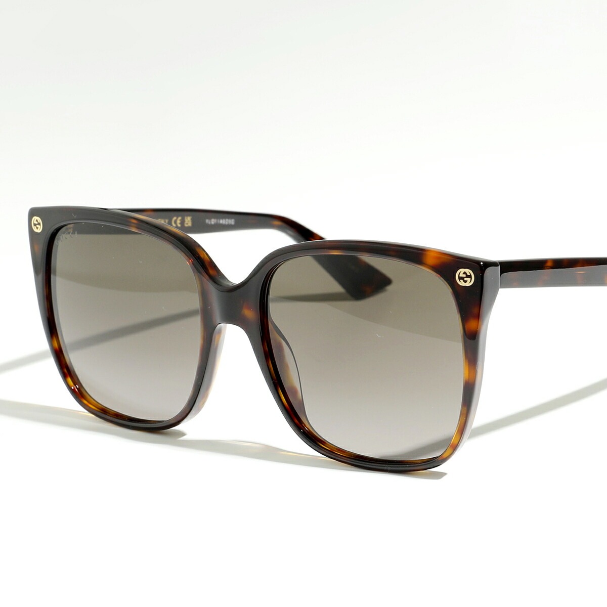 GUCCI グッチ サングラス GG0022S レディース スクエア型 メガネ 眼鏡 GGロゴ アイウェア 003/Havana-Havana-Brown