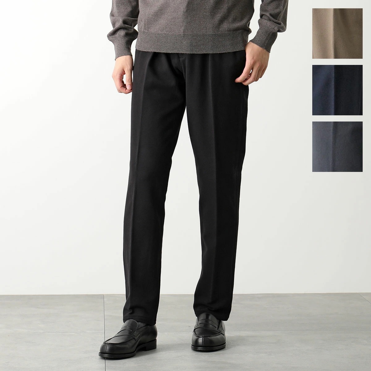 CIRCOLO 1901 チルコロ イージーパンツ CN4009 メンズ スラックス ドローコード ジャージー ストレッチコットン 起毛 セットアップ可能 カラー4色