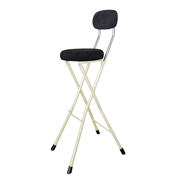 折りたたみ椅子 ラウンドクッションチェアハイトール ブラック／ミルキーホワイト 7,633円