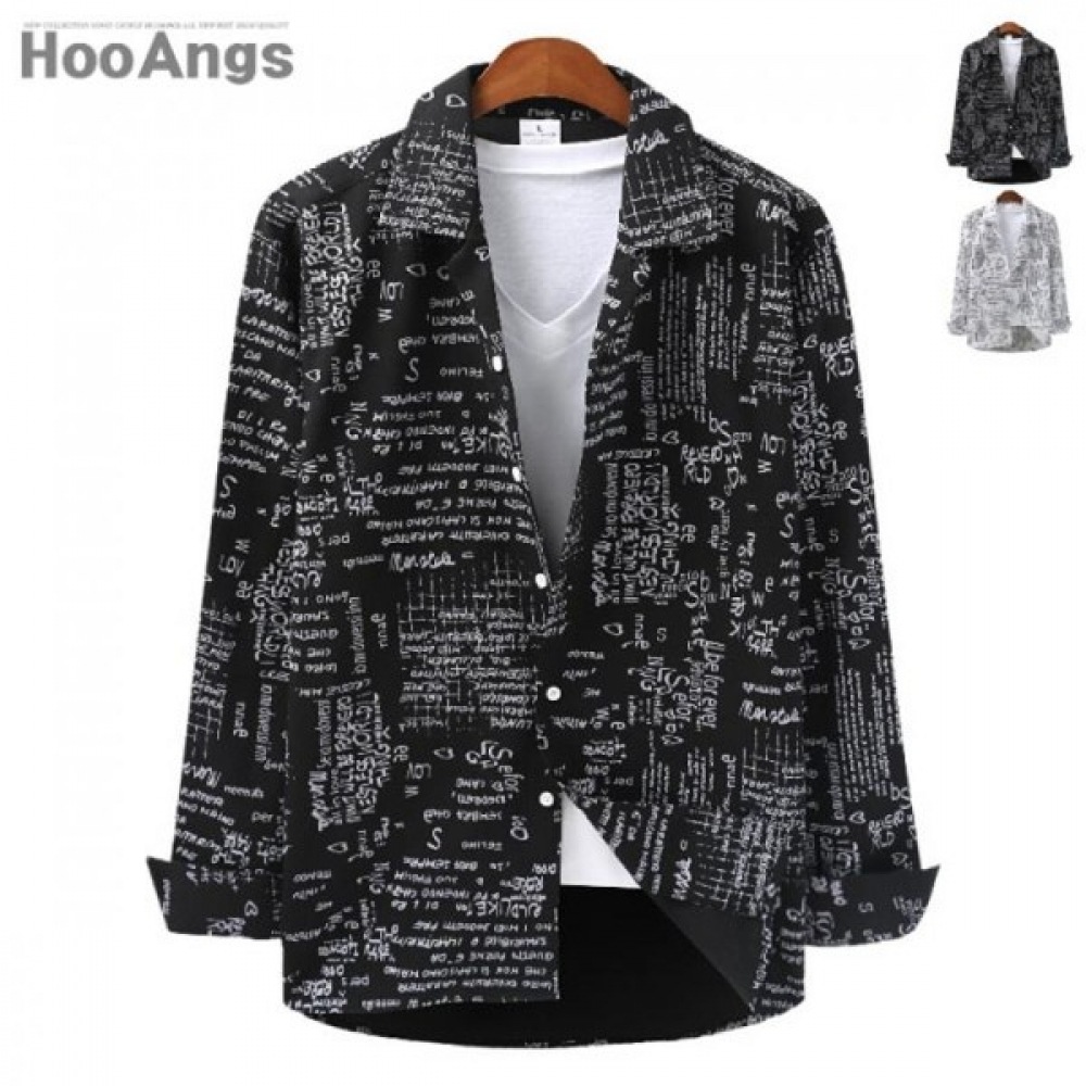 (Juans) オーバーフィットレタリングプリントパジャマネックシャツ SMST7347