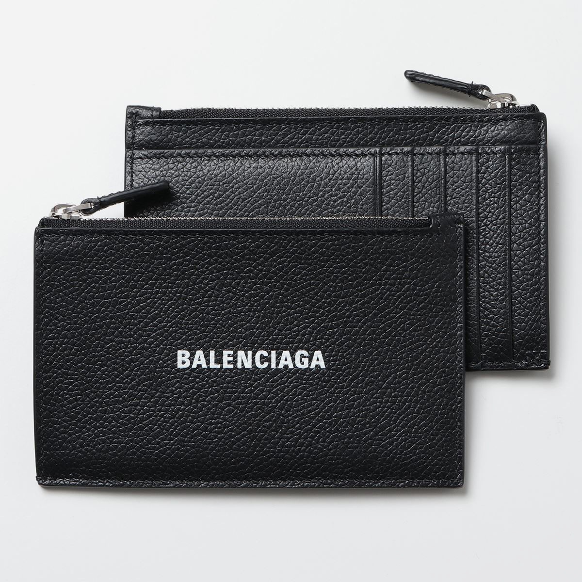 BALENCIAGA バレンシアガ コイン&カードケース 640535 1IZI3 メンズ レザー カードケース ミニ財布 フラグメントケース 1090/BLACK/L-WHITE