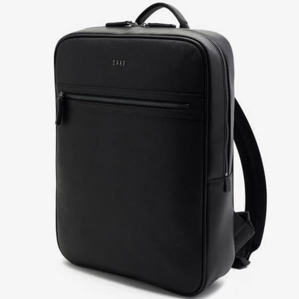 DBBA4E337BK [15インチノートパソコン収納可能]ブラックレザーシンプルバックパック