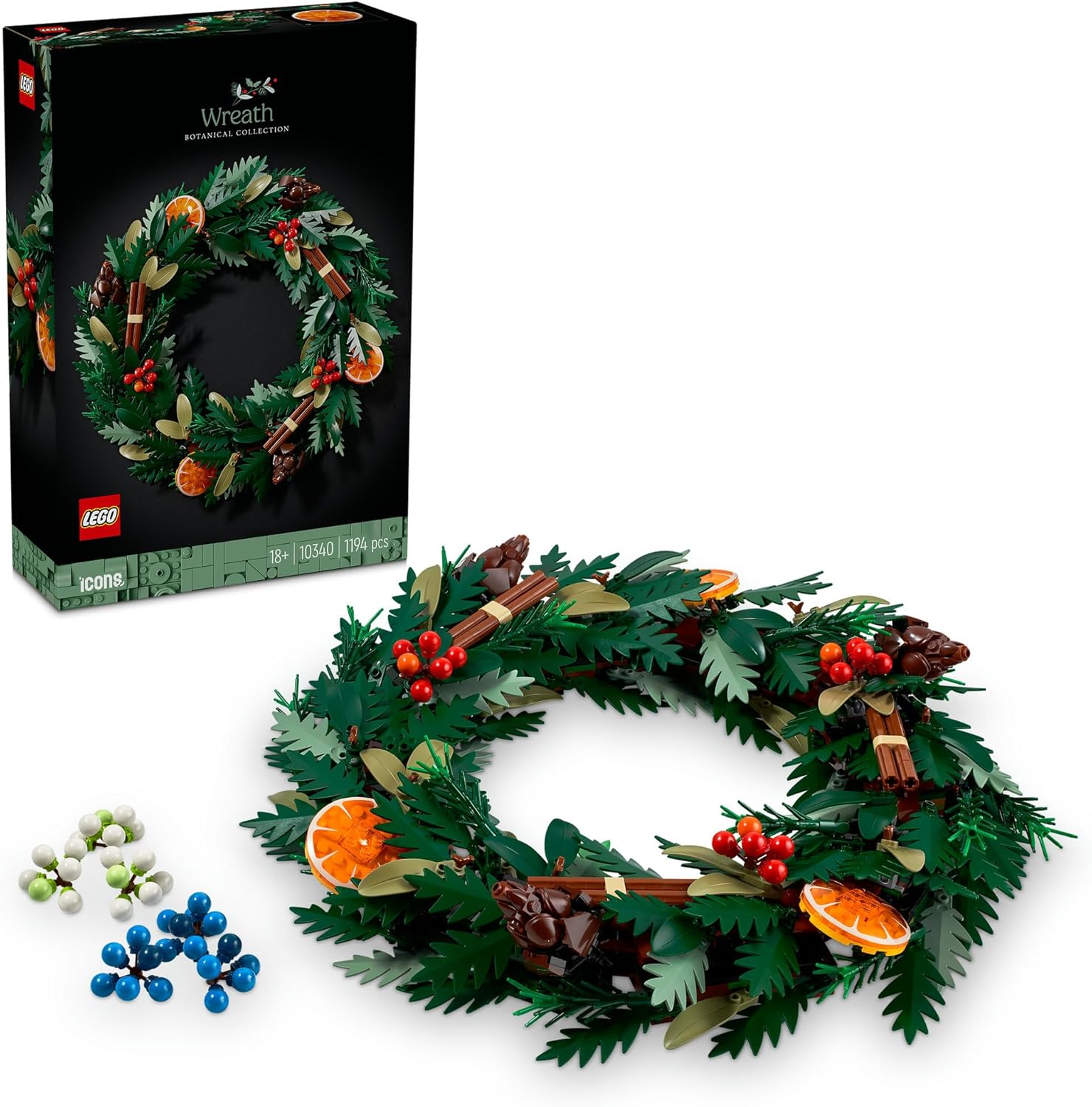 レゴ(LEGO) ボタニカル クリスマスリース おもちゃ 玩具 誕生日 プレゼント ブロック 男性 女性 インテリア オシャレ 観葉植物 フェイクグリーン 10340