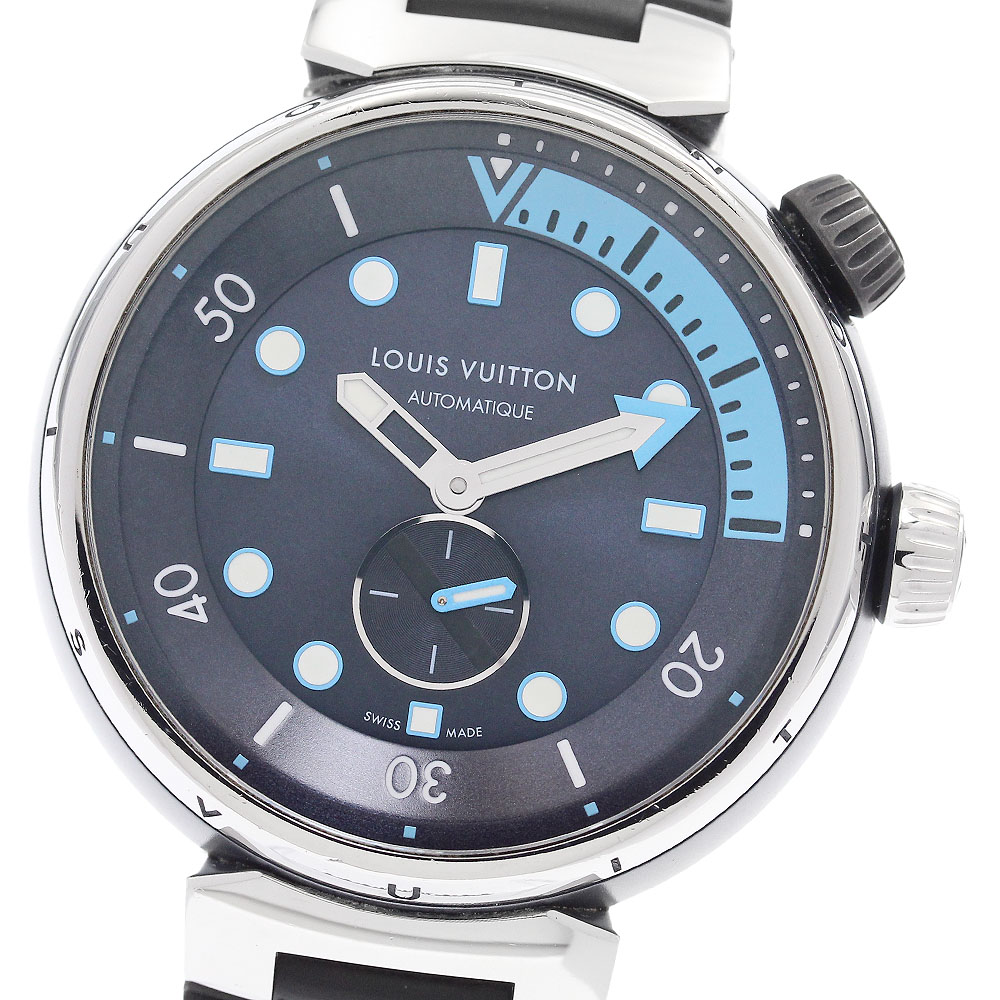 ルイ・ヴィトン LOUIS VUITTON QA121 タンブール ストリート ダイバー 自動巻き メンズ _906424【中古】